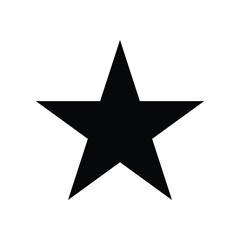 Fototapeta premium A large black star symbol on a plain white background