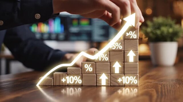 Business growth graph success.