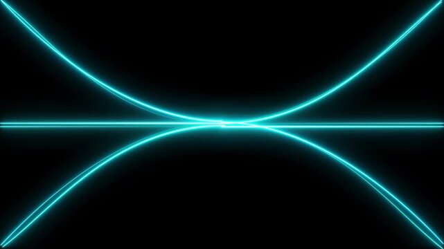 A glowing digital artwork neon line icon design and diffusion and energy pulse, perfect for futuristic technology. Straight neon laser line with subtle light on black background.