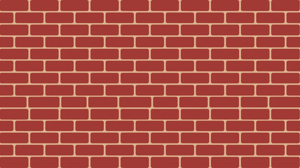Fototapeta premium Seamless brick wall pattern vector, red masonry background texture for construction and design, repeating tile illustration