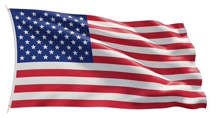 Fototapeta premium Honoring fallen heroes on memorial day with the american flag