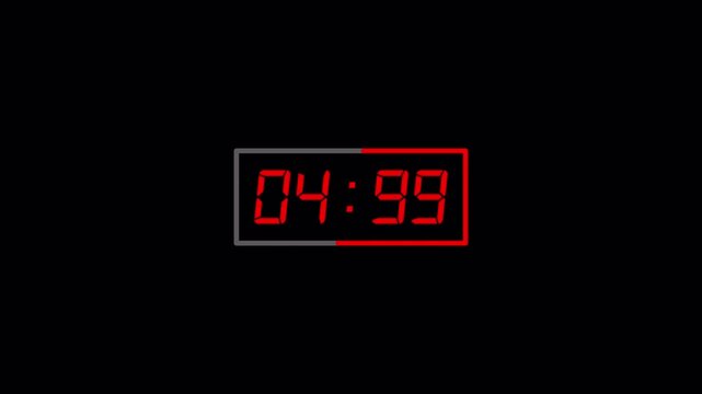 Circle countdown timer ten  second  animation from 10 to 0 second animation on transparent  background , 10 second countdown timer, Countdown with alpha channel
