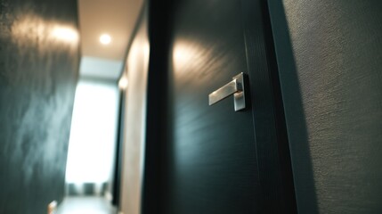 Modern interior with door and handle