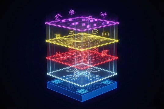 Virtualized network slicing schematic separating traffic by service type
