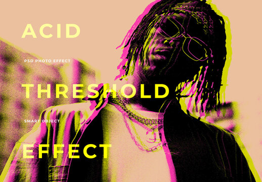 Acid Threshold Image Effect Mockup