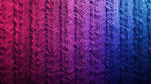 Colorful knit texture featuring vibrant braided yarn in rainbow hues