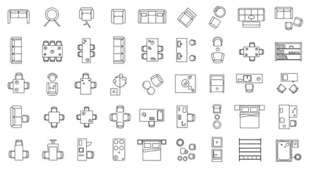 Collection of Simple Line Icons.