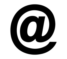 Obraz premium A large black at symbol on a white background
