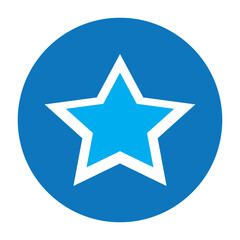 Obraz premium Star in circle icon. Star in circle symbol vector sign isolated on white background.