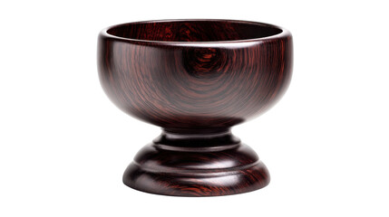 Dark wooden bowl isolated elegant handcrafted tableware design rustic decor concept high resolution