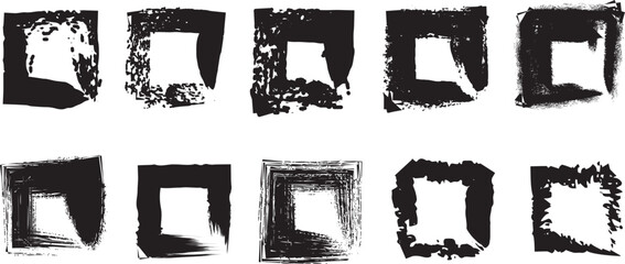 Brash shape typography brush strokes font styles design elements © Nacar