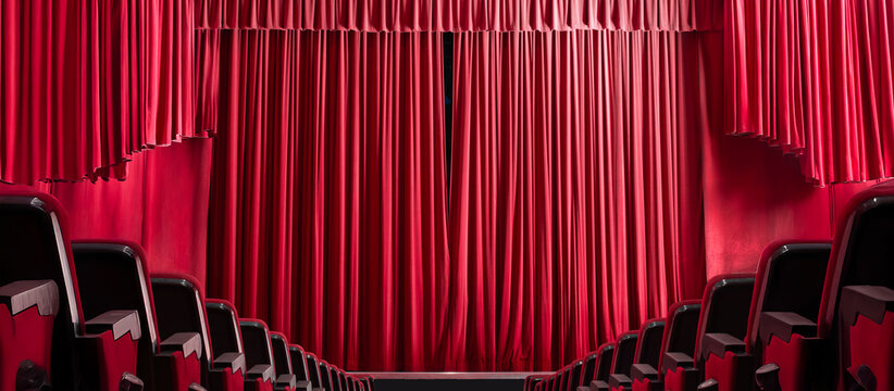 Uno splendido palcoscenico di un rosso passione per il teatro