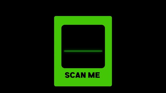 Scan Me QR Code Animation &ndash; Modern Digital Payment Interface.
