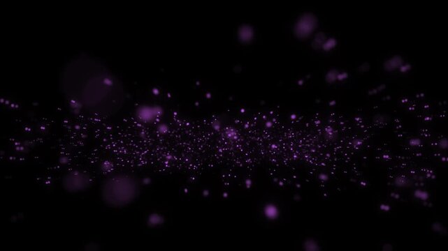 Falling Purple Glitters Background 4k Video