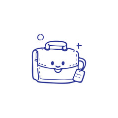 Cartoon Lunchbox with Smiling Face