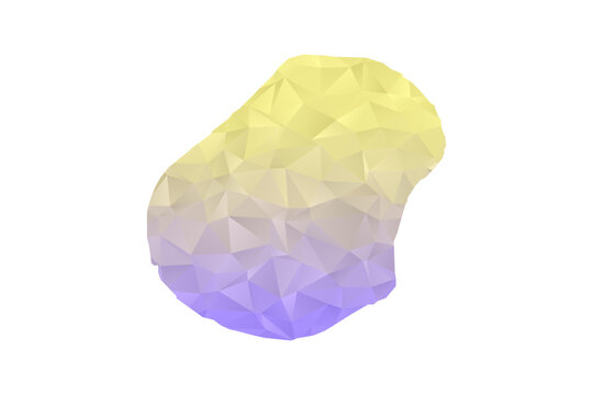 Nauru Map - Polygon Style Vector Illustration in Yellow and Lavender Gradient, Low Poly Geometric Design, Isolated on White Background for Infographics and Projects
