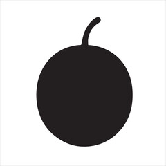 Fototapeta premium A passion fruit silhouette vector style