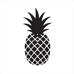 Obraz premium A pineapple silhouette vector style illustration