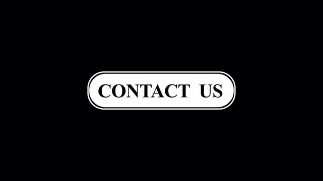  contact us simple overlay button with text animation contact us in transparent background word message in 4K animation with alpha channel 