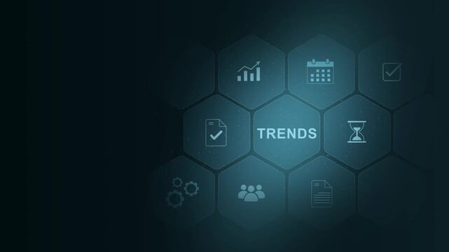 Business, Technology, Internet and network concept. Recent and latest trend, Modern Technology, Internet and social media icons. digital interface on cyan color background
