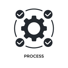 Obraz premium Process Icon Glyph Style. Vector Illustration For Graphic Design