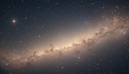 Fototapeta premium Luminous Horizon Of A Distant Galaxy Shining Through Interstellar Dust Clouds