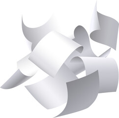 Blank paper sheets drifting and floating freely © Tartila