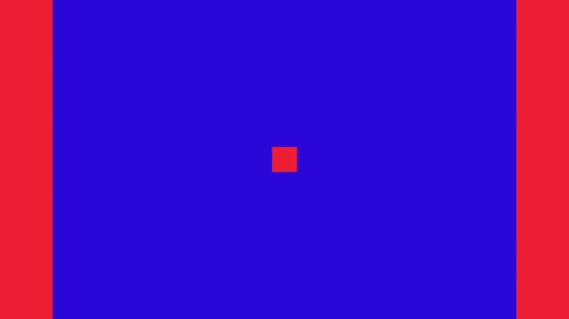 Dual-Color Center Expansion Transition - Purple and Red Motion Graphic Wipe Green Screen Overlay