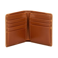 A brown leather wallet with multiple card slots