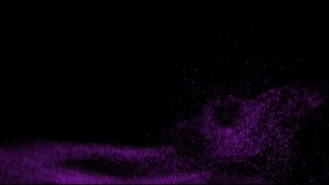 Falling Purple Glitters Background 4k Video