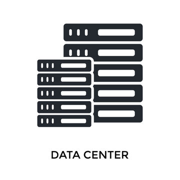 Data Center Icon Glyph Style. Vector Illustration For Graphic Design