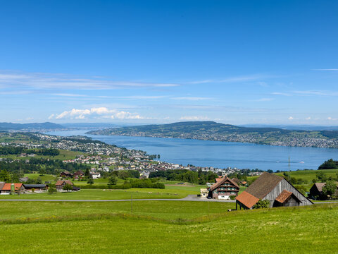 View of Lake Zurich, Switzerland.