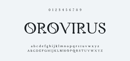 Obraz premium Elegance Luxury wedding alphabet font. Typography elegant classic lettering serif fonts decorative vintage retro for logo. vector illustration