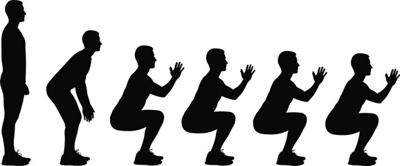 Set of black Christmas hat silhouettes including Santa Claus caps, winter beanies with snowflakes, reindeer antlers, and festive holiday headwear icons. © Shoriful