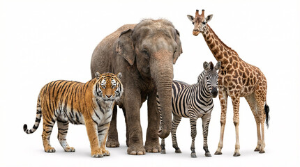 Majestic animals gathered together in harmony