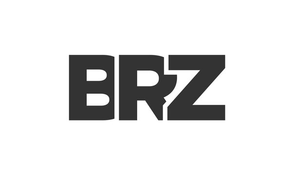 BRZ logo design template with strong and modern bold text. Initial based vector logotype featuring simple and minimal typography. Trendy company identity.
