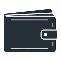 Obraz premium A dark wallet with a white background