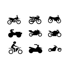 Naklejka premium MOTORCYCLE ICON SHEET