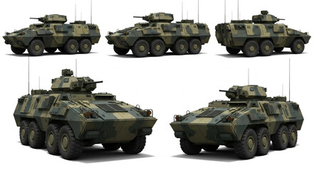 Military Vehicles in Various Positions. © FAUZI