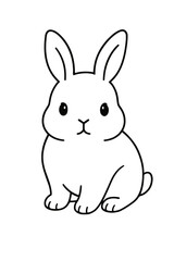 Fototapeta premium Cute baby bunny cartoon illustration for Easter holiday design