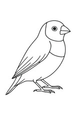 Fototapeta premium Cute bird sketch sitting on vector illustration