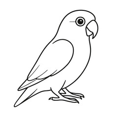 Obraz premium Vector illustration of a bird sitting symbolizing peace and freedom