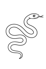 Fototapeta premium black snake cartoon vector illustration