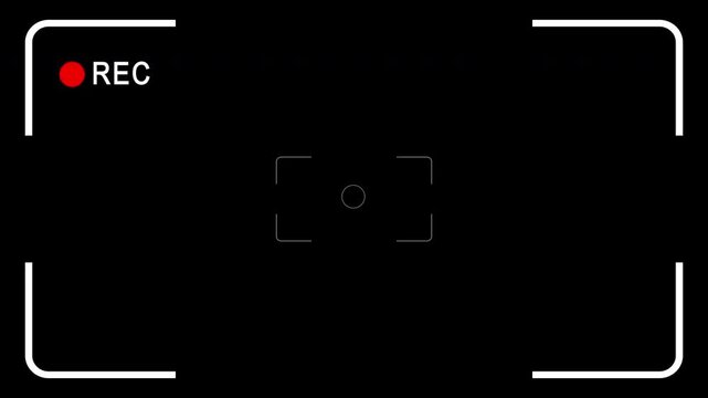 Simple corner REC indicator with static design and smooth seamless loop. Transparent alpha overlay ideal for subtle recording simulation in professional video edits.