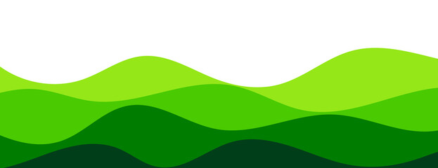 Fototapeta premium Green Abstract Wave Banner Design