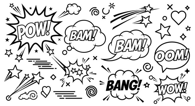 Comic book speech bubbles