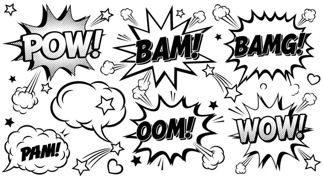Comic book speech bubbles