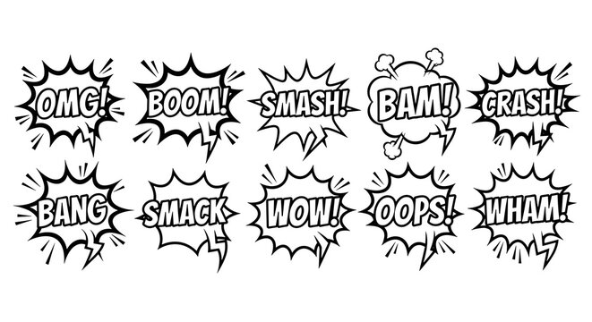Comic Book Explosion Bubbles