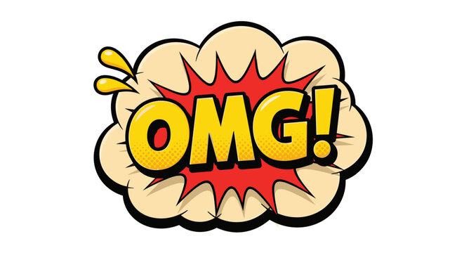 Omg speech bubble in comic style