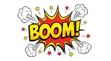 Fototapeta premium Cartoon boom comic burst graphic